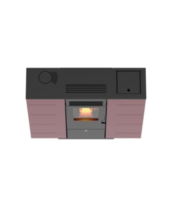 Stufa a pellet slim canadian stove "slim 6" bordeaux 6,14 kw